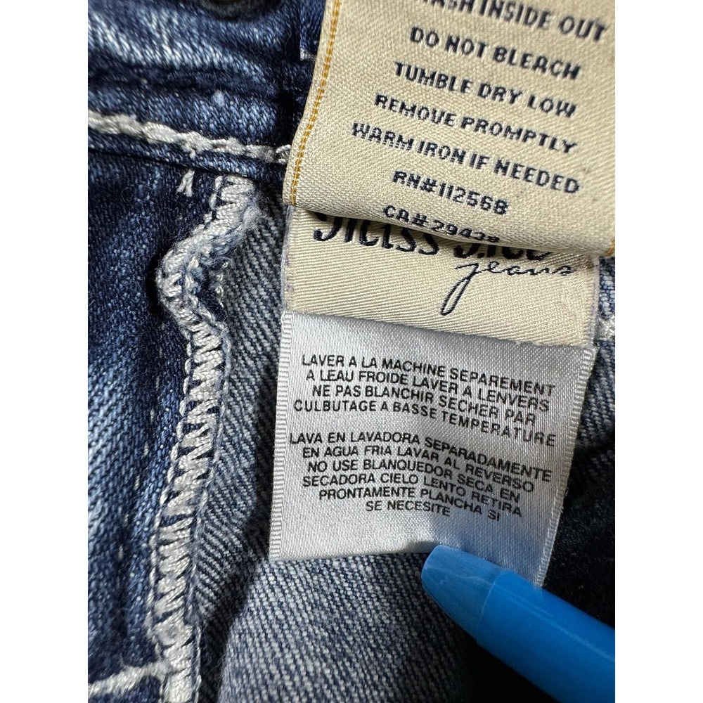 Miss Me Bootcut Jeans Womens 26 Blue Dark Wash Embroidered Rhinestone Denim - Picture 14 of 16